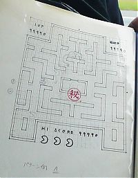 TopRq.com search results: Original sketches of Pac-Man drawings by Toru Iwatani