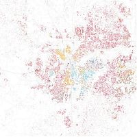 World & Travel: Race and ethnicity of US cities by Eric Fischer