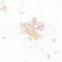 World & Travel: Race and ethnicity of US cities by Eric Fischer