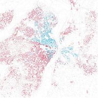 World & Travel: Race and ethnicity of US cities by Eric Fischer