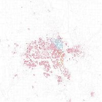 World & Travel: Race and ethnicity of US cities by Eric Fischer