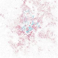 World & Travel: Race and ethnicity of US cities by Eric Fischer