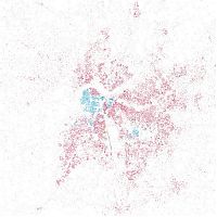 World & Travel: Race and ethnicity of US cities by Eric Fischer