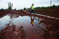 World & Travel: Red sludge alumina factory reservoir pollutes villages, Hungary