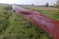 World & Travel: Red sludge alumina factory reservoir pollutes villages, Hungary