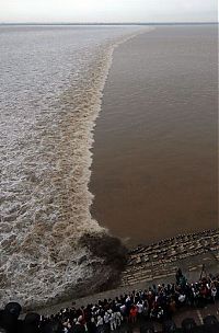 TopRq.com search results: World's largest tidal bore, Qiantang River, China