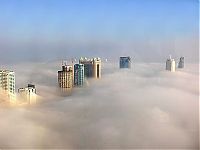 World & Travel: Dubai in the fog, United Arab Emirates