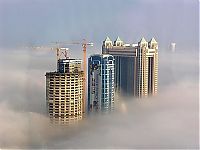 World & Travel: Dubai in the fog, United Arab Emirates