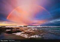 World & Travel: spectrum of rainbow light