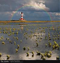 World & Travel: spectrum of rainbow light