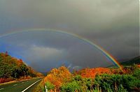 World & Travel: spectrum of rainbow light