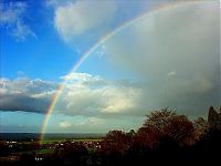 World & Travel: spectrum of rainbow light