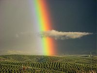 World & Travel: spectrum of rainbow light
