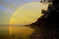 World & Travel: spectrum of rainbow light