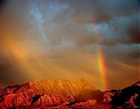 World & Travel: spectrum of rainbow light