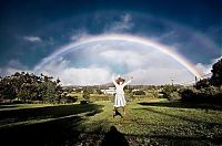 World & Travel: spectrum of rainbow light