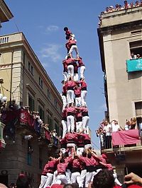 World & Travel: Castell, human tower, Catalonia, Spain