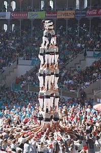 World & Travel: Castell, human tower, Catalonia, Spain