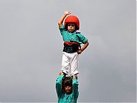 World & Travel: Castell, human tower, Catalonia, Spain