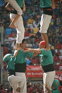 World & Travel: Castell, human tower, Catalonia, Spain