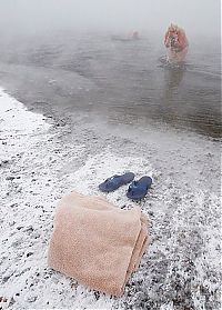 World & Travel: Winter swimming, Krasnoyarsk, Siberia