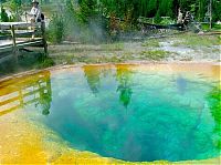 World & Travel: Morning glory spring, Yellowstone National Park, United States