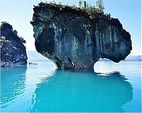 World & Travel: Marble caves, Lago General Carrera (Lago Buenos Aires), Patagonia, Chile, Argentina