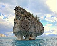 World & Travel: Marble caves, Lago General Carrera (Lago Buenos Aires), Patagonia, Chile, Argentina