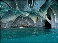 World & Travel: Marble caves, Lago General Carrera (Lago Buenos Aires), Patagonia, Chile, Argentina