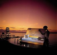 World & Travel: Seebühne floating stage, Bregenzer Festspiele, Lake Constance, Bregenz, Austria