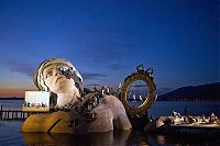 World & Travel: Seebühne floating stage, Bregenzer Festspiele, Lake Constance, Bregenz, Austria