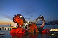 World & Travel: Seebühne floating stage, Bregenzer Festspiele, Lake Constance, Bregenz, Austria