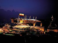 World & Travel: Seebühne floating stage, Bregenzer Festspiele, Lake Constance, Bregenz, Austria