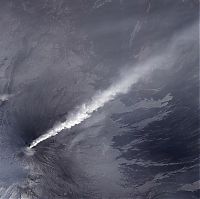 World & Travel: volcano from space