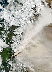 World & Travel: volcano from space