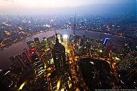 World & Travel: Bird's eye view of Shanghai, China