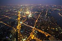 World & Travel: Bird's eye view of Shanghai, China