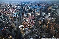 World & Travel: Bird's eye view of Shanghai, China