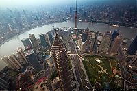 World & Travel: Bird's eye view of Shanghai, China