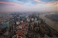 World & Travel: Bird's eye view of Shanghai, China