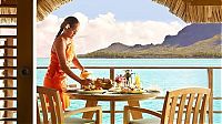 World & Travel: Four Seasons resort, Bora Bora, Society Islands, French Polynesia, Pacific Ocean