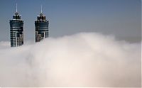 World & Travel: Dubai in the fog, United Arab Emirates