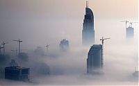 World & Travel: Dubai in the fog, United Arab Emirates