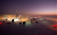 World & Travel: Dubai in the fog, United Arab Emirates