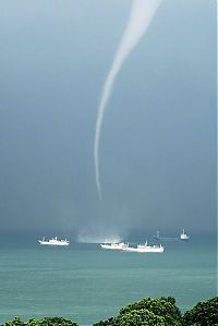 World & Travel: waterspout tornado