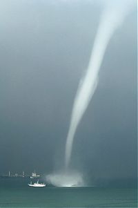 World & Travel: waterspout tornado