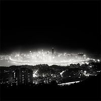 black and white night world cityscape photography