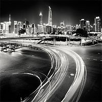 World & Travel: black and white night world cityscape photography