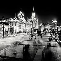 World & Travel: black and white night world cityscape photography