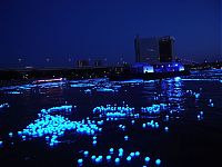 World & Travel: River of light with electronic LED fireflies, Sumida river, Tokyo